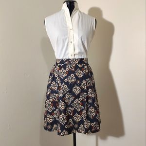 L.L. Bean printed cotton skirt